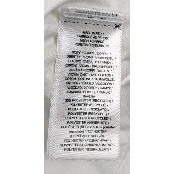 Polo Golf Ralph Lauren Shirt Womans Medium White Blue Pop Collar Preppy Stretch - Picture 6 of 6